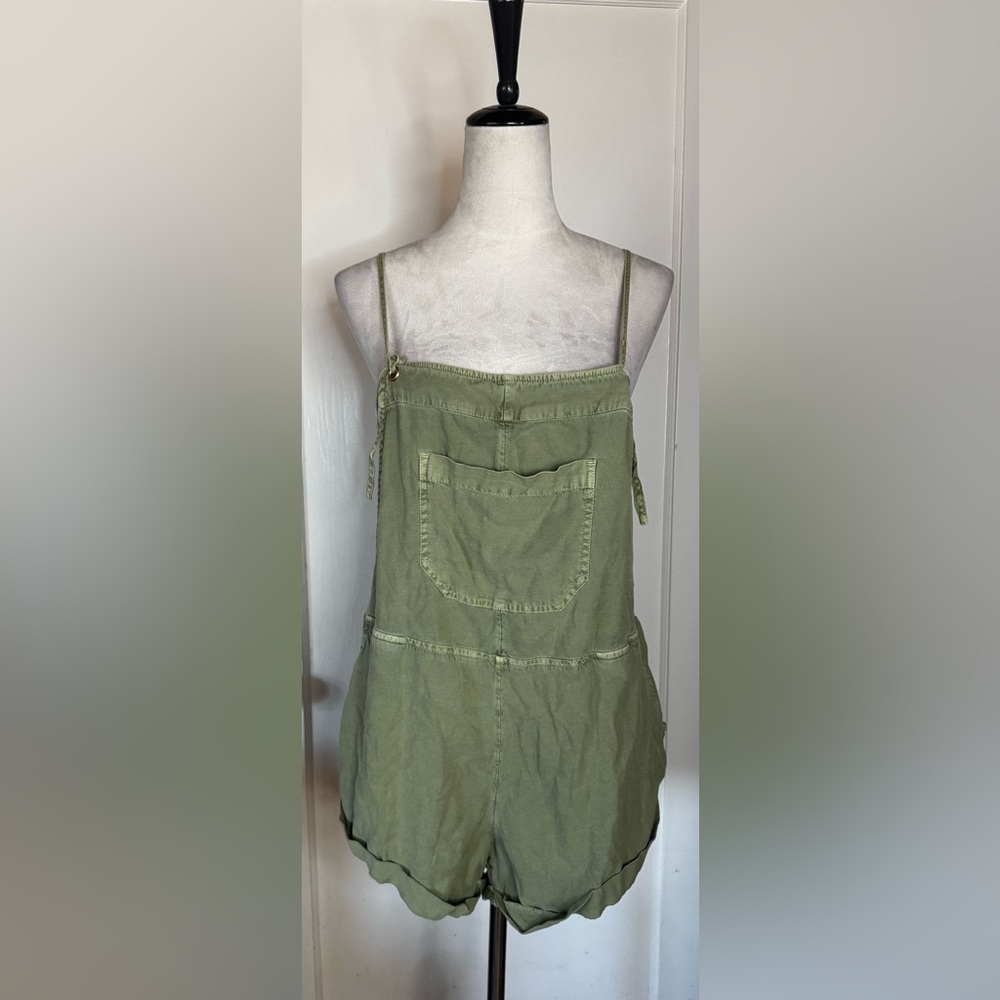 Billabong Casual Linen Romper Overall Beach Surf California Coastal Cowgirl - Picture 4 of 14